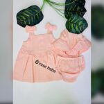 Ensemble 3pcs robe courte manche culotte et chapeau – Image 2