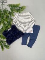 Ensemble 3 pcs body longue manche et leggins et  gilet – Image 3