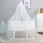 Berceau rond 6 en 1 (120/60) avec roulettes