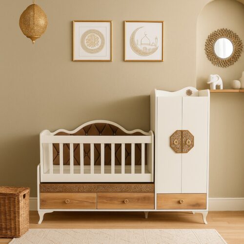 Berçeau et armoire 2 battant 0048-0045