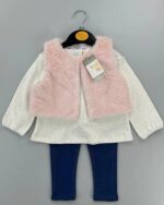 Ensemble 3 pcs body longue manche et leggins et  gilet