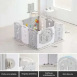 Parc de jeux basketball pour bébé, aire de jeux intérieure/extérieure, jouet éducatif avec panier.