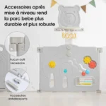 Parc de jeux basketball pour bébé, aire de jeux intérieure/extérieure, jouet éducatif avec panier.