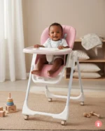Chaise haute Kidilo évolutive pour bébé, repas et jeux, design moderne, confortable et sécurisée