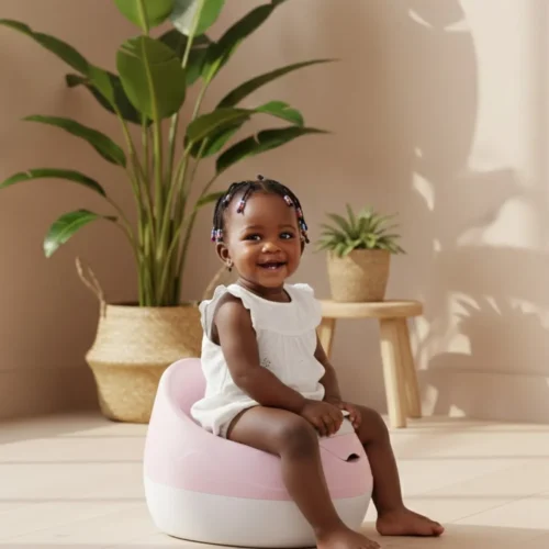 Pot de chambre simple blanc pour bébé, hygiénique et pratique pour l'apprentissage de la propreté.
