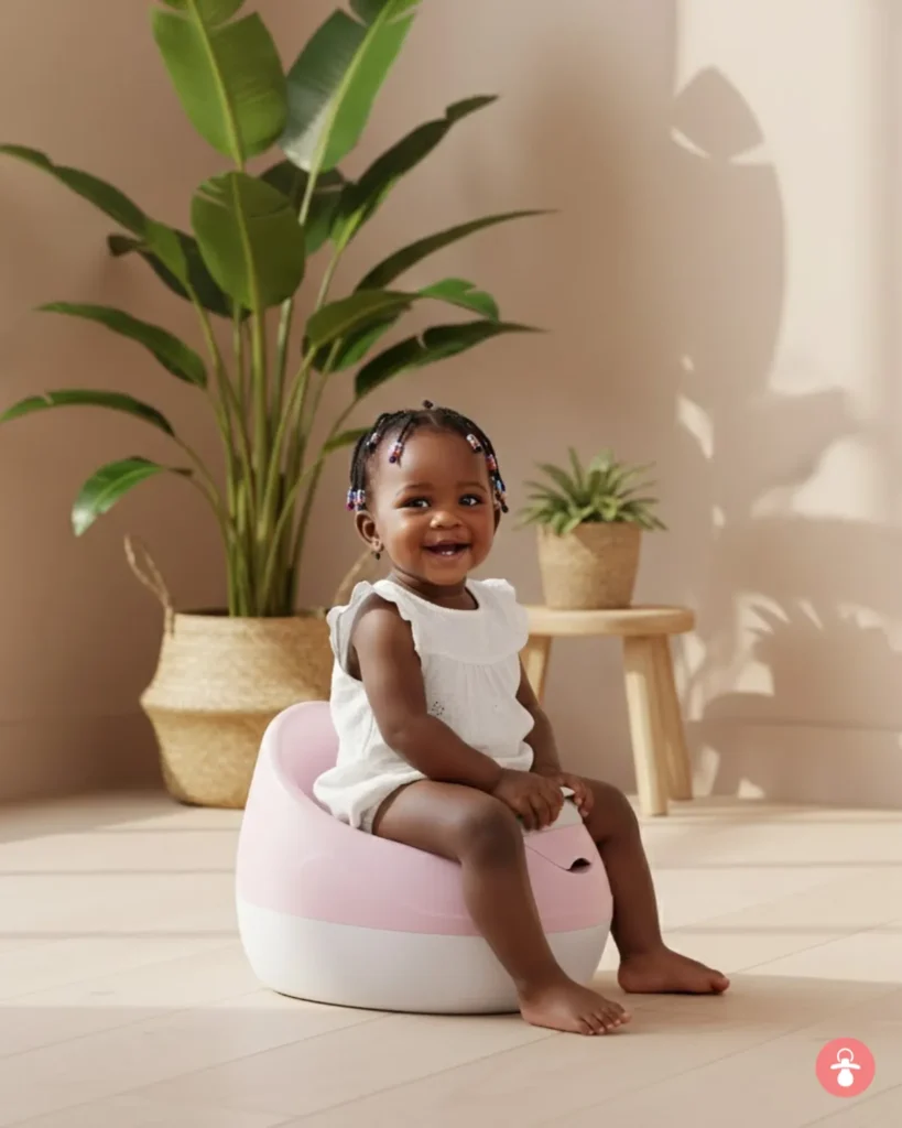 Pot de chambre simple blanc pour bébé, hygiénique et pratique pour l'apprentissage de la propreté.