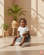 Pot de chambre simple blanc pour bébé, hygiénique et pratique pour l'apprentissage de la propreté.