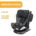 Siège auto Chicco groupe 1/2/3, isofix, inclinable, pour enfant de 9 mois à 12 ans