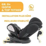 Siège auto Chicco groupe 1/2/3, isofix, inclinable, pour enfant de 9 mois à 12 ans
