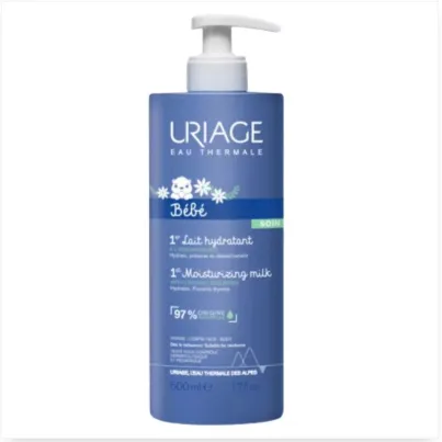 Lait hydra Uriage, soin corps hydratant pour peaux sèches et sensibles, flacon 200ml
