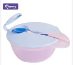 Bol repas bébé Momeasy 6 mois+, bol repas silicone antidérapant, bleu, pour bébé.