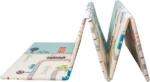 Tapis de jeu bébé réversible, doux et coloré, idéal pour l'éveil et la sécurité.