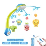 Mobile musical bébé étoile et lune, jouet suspendu rotatif pour lit, doux mélodies