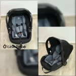 Maxi-cosy gris pour bébé, siège auto groupe 0+, confortable et sécurisé.