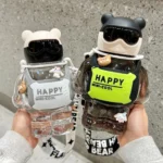 Gourde Happy Mini enfant, isotherme, sans BPA, bleue, pour bébé et tout-petit