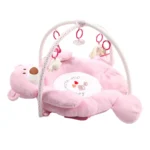 Tapis d'éveil bébé multicolore avec arche de jeux et jouets suspendus pour développement sensoriel