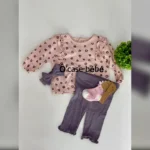 Ensemble 3pcs Tahiti bébé : body, pantalon, bonnet coton bio pour nouveau-né.