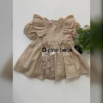 Robe baby rose 12500, robe enfant fille, tenue chic occasion spéciale, doux coton.