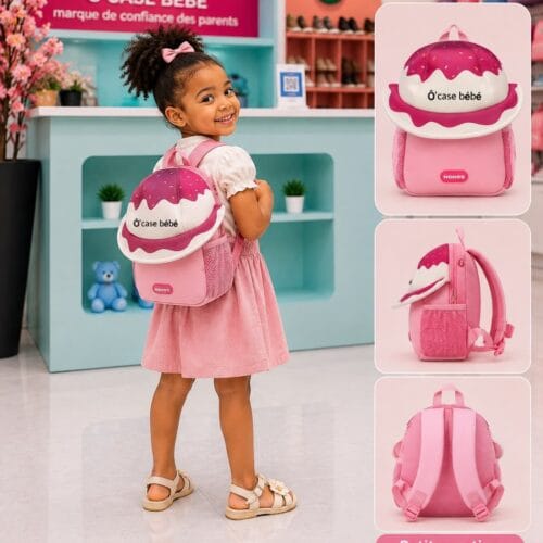 Sac à dos rose pour fille — crèche et maternelle