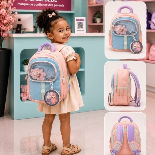Petit sac à dos rose enfant — crèche et maternelle