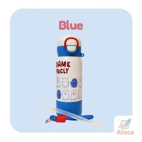 Gourde bleue et blanche pour enfant — école et sorties