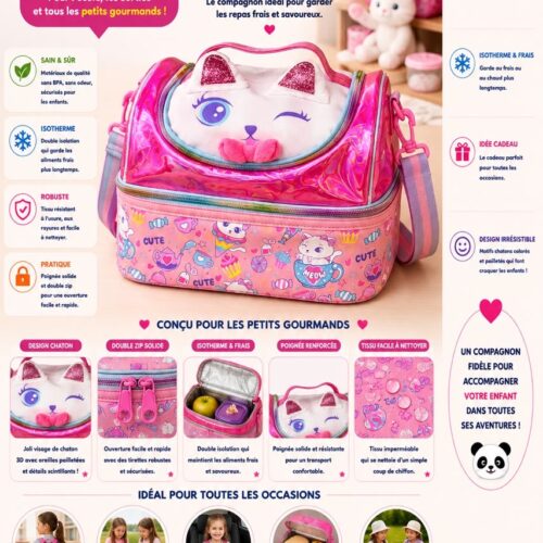 Sac goûter Chaton Fun