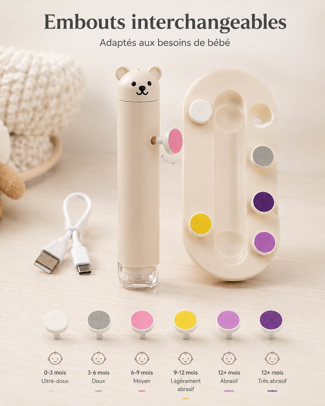 Lime à ongles électrique pour bébé – Douce, pratique et sécurisée – Image 5