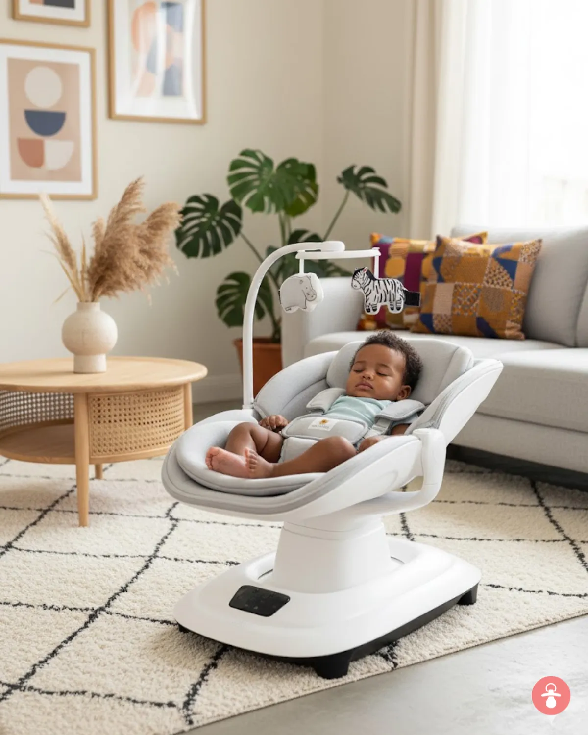 Balancelle bébé rotation 360° multi-mouvement - Confort premium