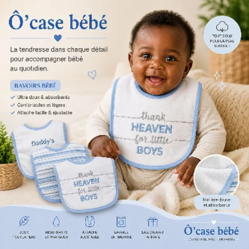 Bavoirs lot de 3 pièces - Protection pratique pour bébé