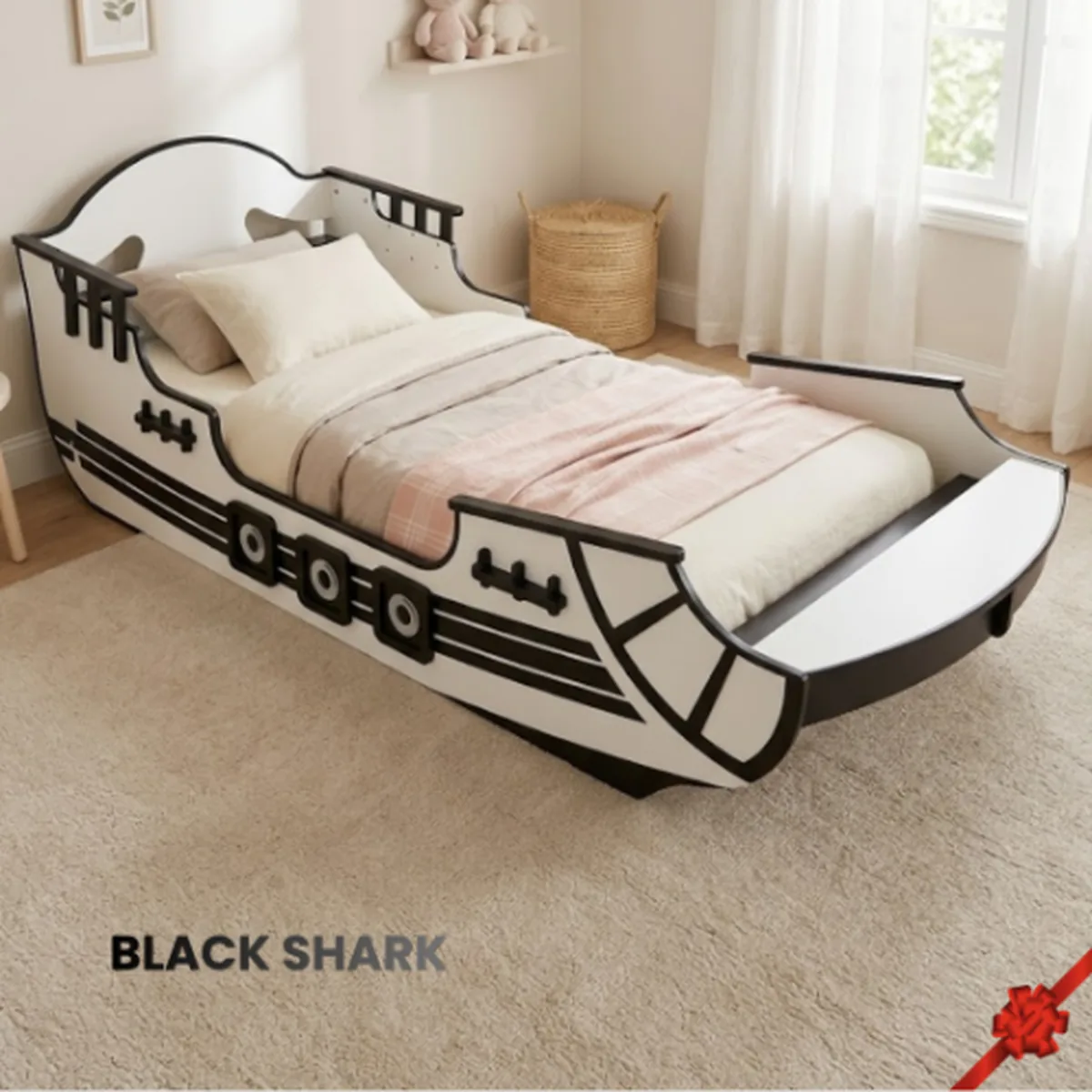 Berceau en bois black shark - Nouveau-né confortable