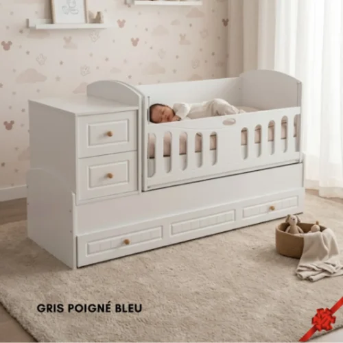Berceau transformable en bois - Évolutif pour enfant