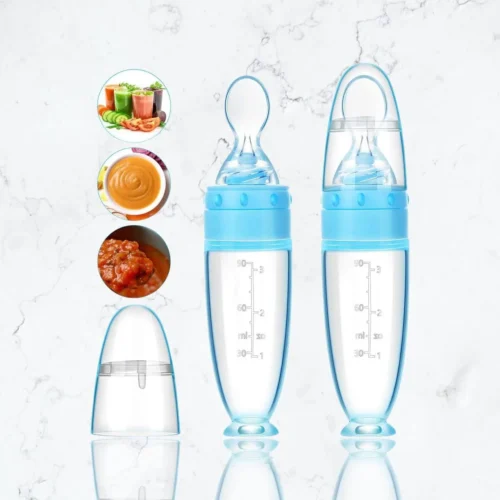 Biberon cuillère silicone souple bébé - diversification alimentaire