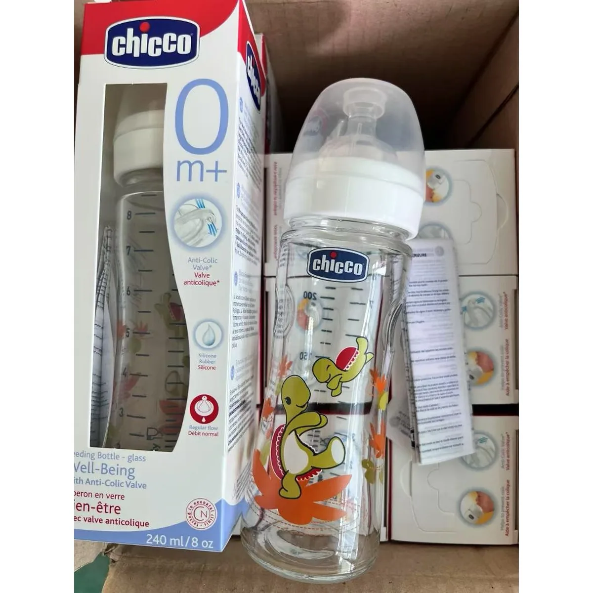 Biberon en verre Chicco bl 240ml