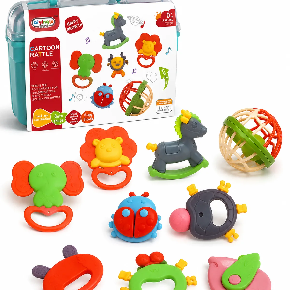Boite accessoires bébé carton rattle