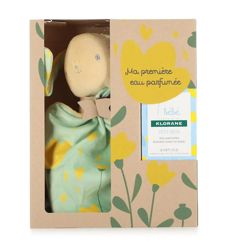 Coffret soin bébé Klorane eau de parfum et doudou lapin