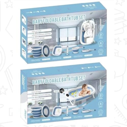 Ensemble baignoire bébé pliable complet - Pratique et gain de place