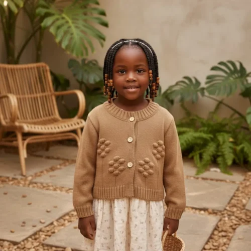Ensemble fille 2 pièces coton doux - Tenue chic et confortable