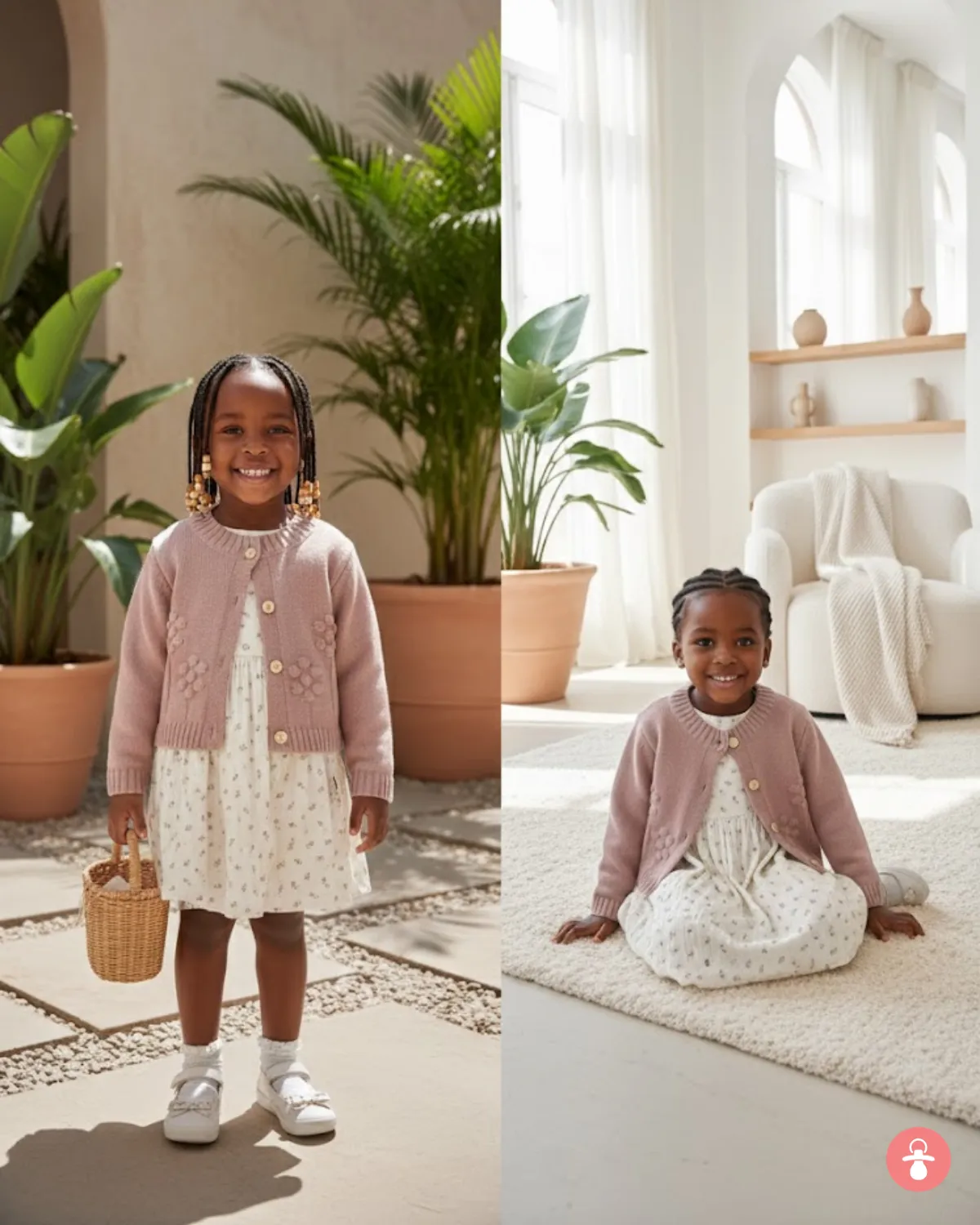 Ensemble fille 2 pièces coton doux - Tenue chic et confortable