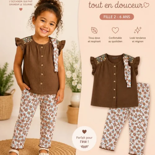 Ensemble fille assorti - Tenue jolie et confortable