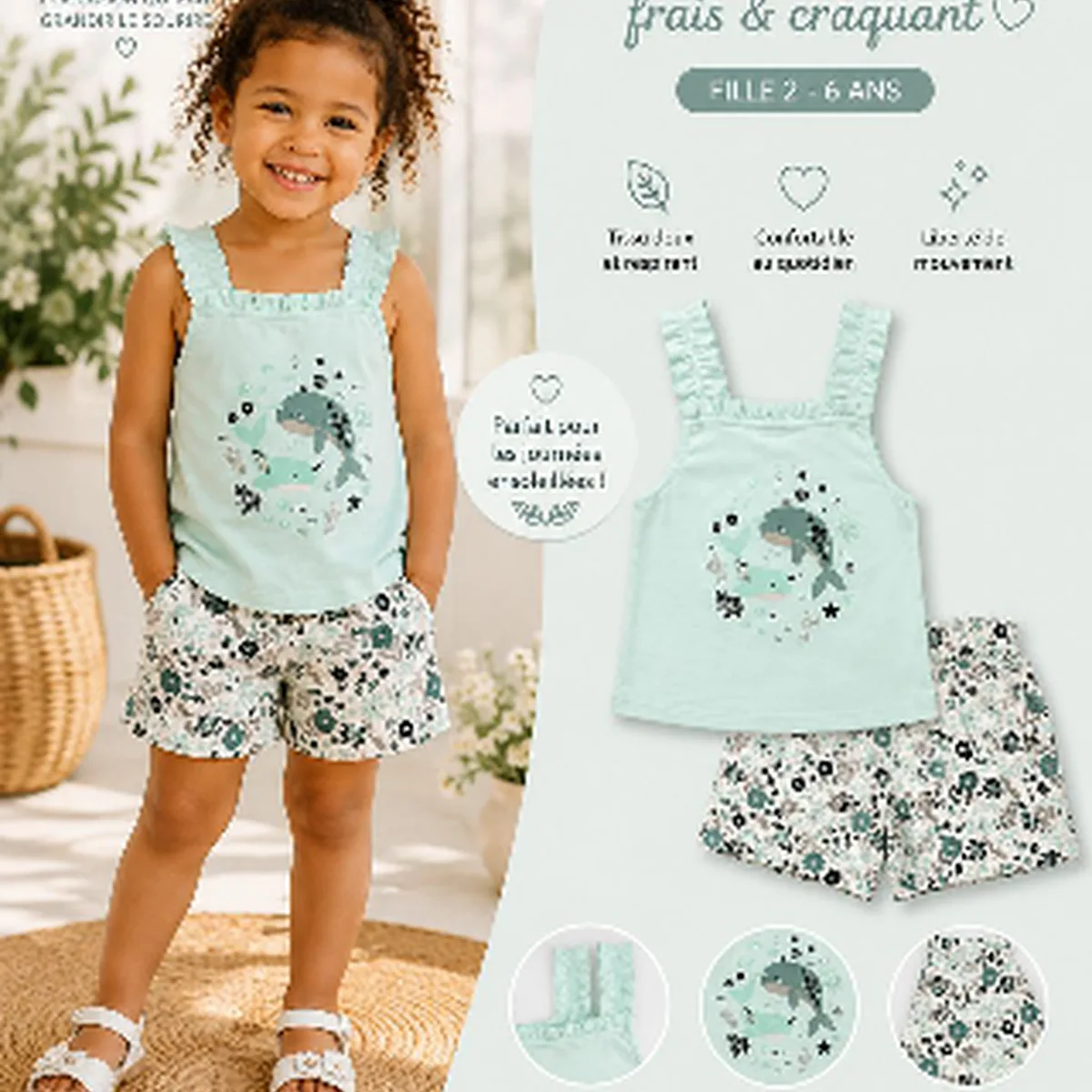 Ensemble fille coloré - Vêtements assortis enfant