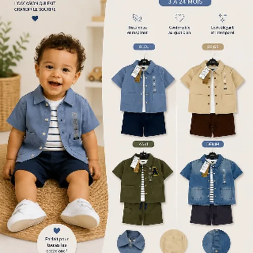 Ensemble trois pièces garçon tenue complète - Vêtements Kiabi