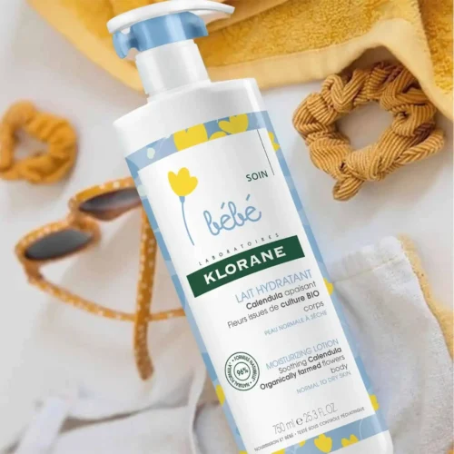 Lait de corps hydratant Klorane bébé enfant calendula 500ml