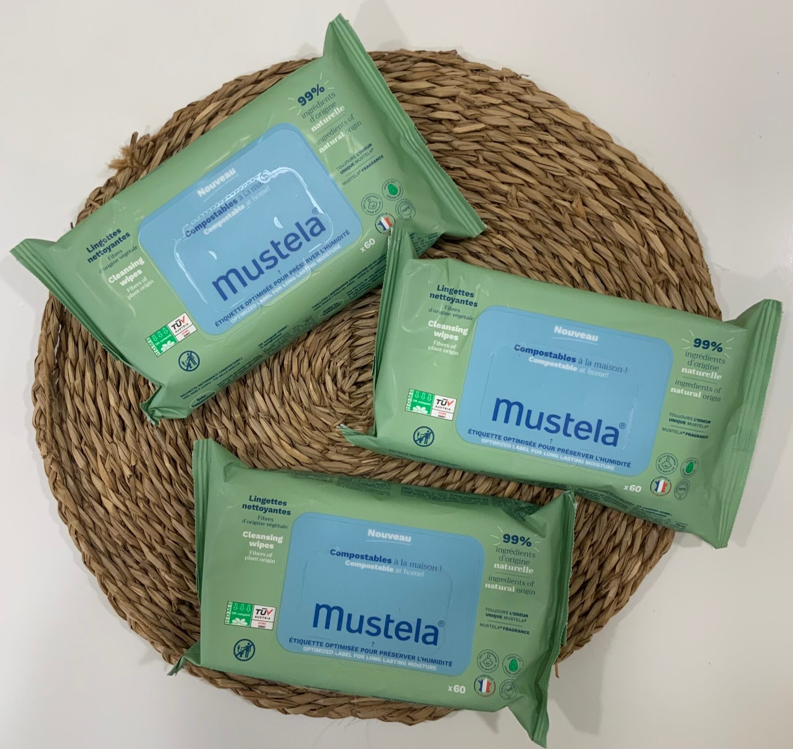 Lingettes bébé Mustela nettoyantes apaisantes pack change