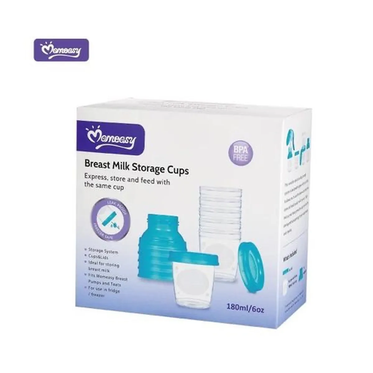 Lot de 6 Pots de conservation de lait maternel Momeasy