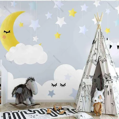 Papier peint décoratif chambre bébé designs doux et apaisants