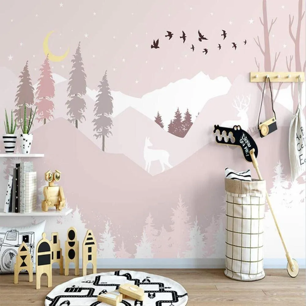 Papier peint décoratif chambre bébé designs doux et apaisants