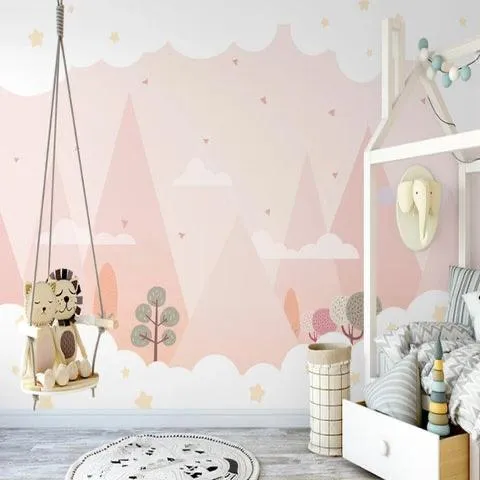 Papier peint décoratif chambre bébé designs doux et apaisants