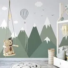 Papier peint décoratif chambre bébé designs doux et apaisants