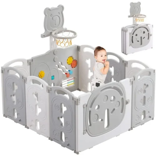 Parc de jeux bébé modèle basketball espace d'éveil sécurisé