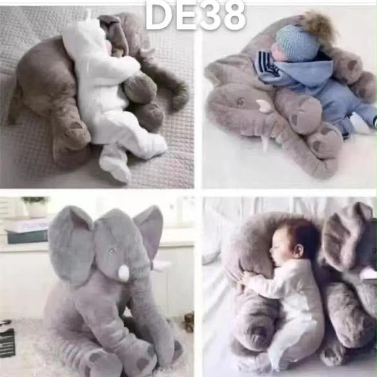 Peluche éléphant doux pour bébé - Compagnon idéal